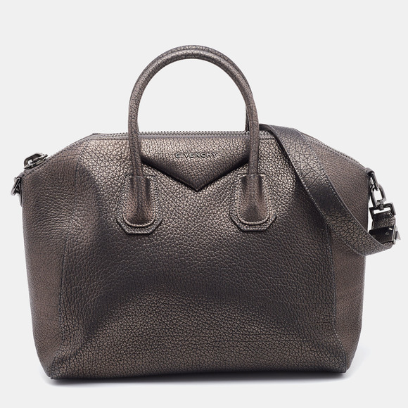 GIVENCHY Metallic Grained Leather Medium Antigona Satchel - Picture 1 of 8